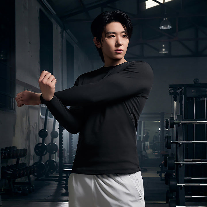 Muscle Fit Dual 健身長袖上衣｜共7色｜XT2218G