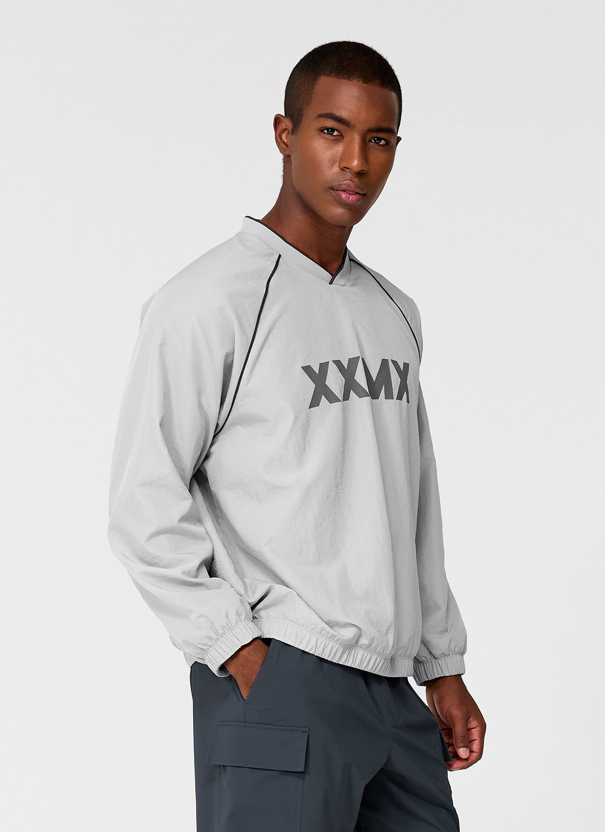 XXMX 配色線條運動防風長袖上衣｜共3色｜XMMMT01H3