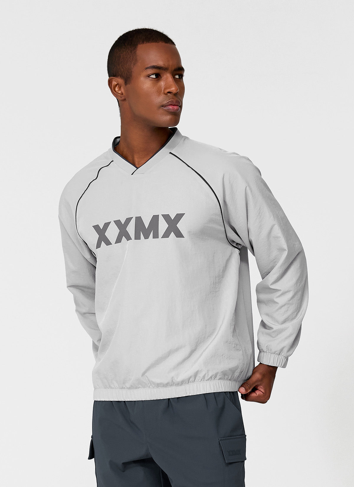 XXMX 配色線條運動防風長袖上衣｜共3色｜XMMMT01H3