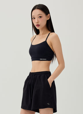 舒適美背細肩帶交叉運動背心上衣｜共10色｜XWFBR01J3