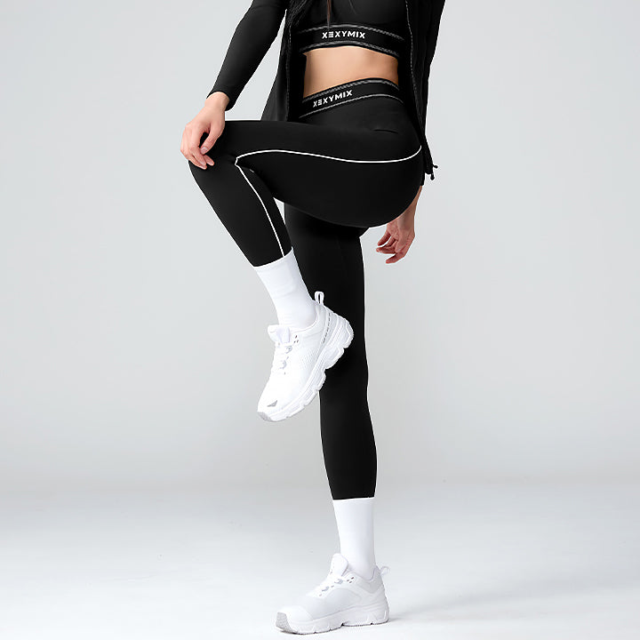 Active Fit 黑標360N柔彈美感文字腰帶緊身褲｜共5色｜XWFLG17J3