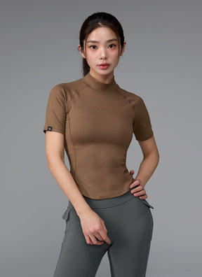 Peach-Like微立領修身保暖短袖上衣｜共10色｜XWFST04J3
