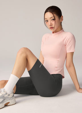Peach-Like微立領修身保暖短袖上衣｜共10色｜XWFST04J3