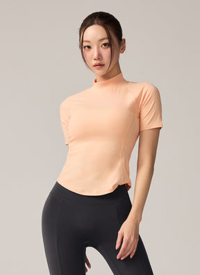 Peach-Like微立領修身保暖短袖上衣｜共10色｜XWFST04J3