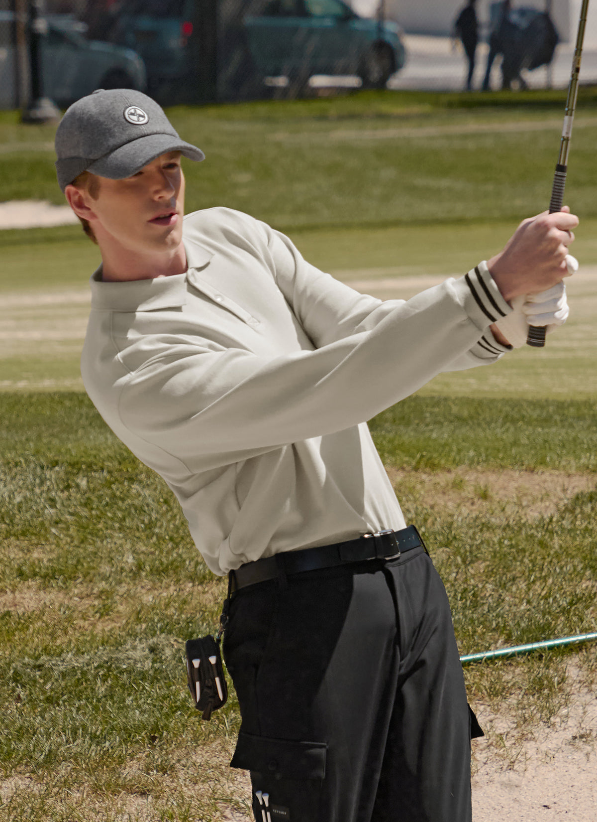 Golf 高爾夫 X圓標珠地棉POLO領保暖長袖上衣｜共3色｜XGMLT06J3