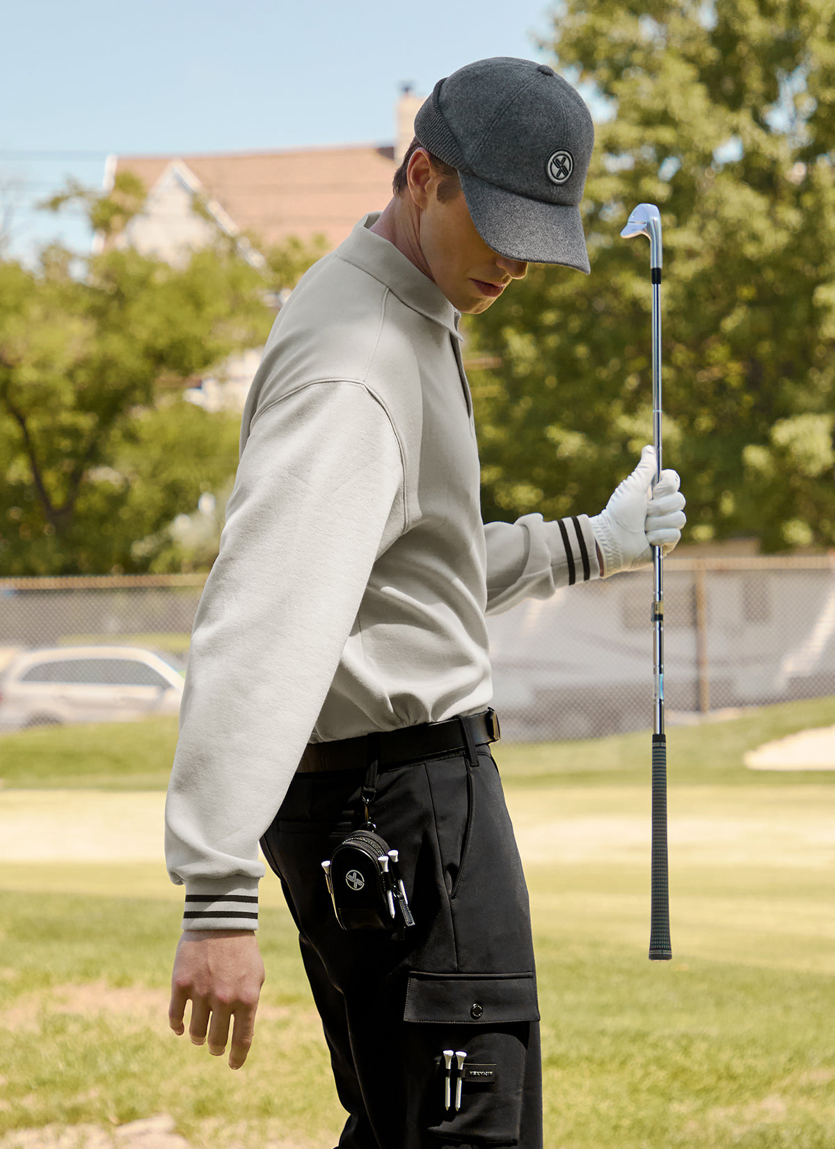 Golf 高爾夫 X圓標珠地棉POLO領保暖長袖上衣｜共3色｜XGMLT06J3
