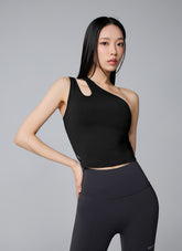 XELLA™ 軟糖凝膠彈力斜肩鏤空背心上衣｜共4色｜XWFBR08H3
