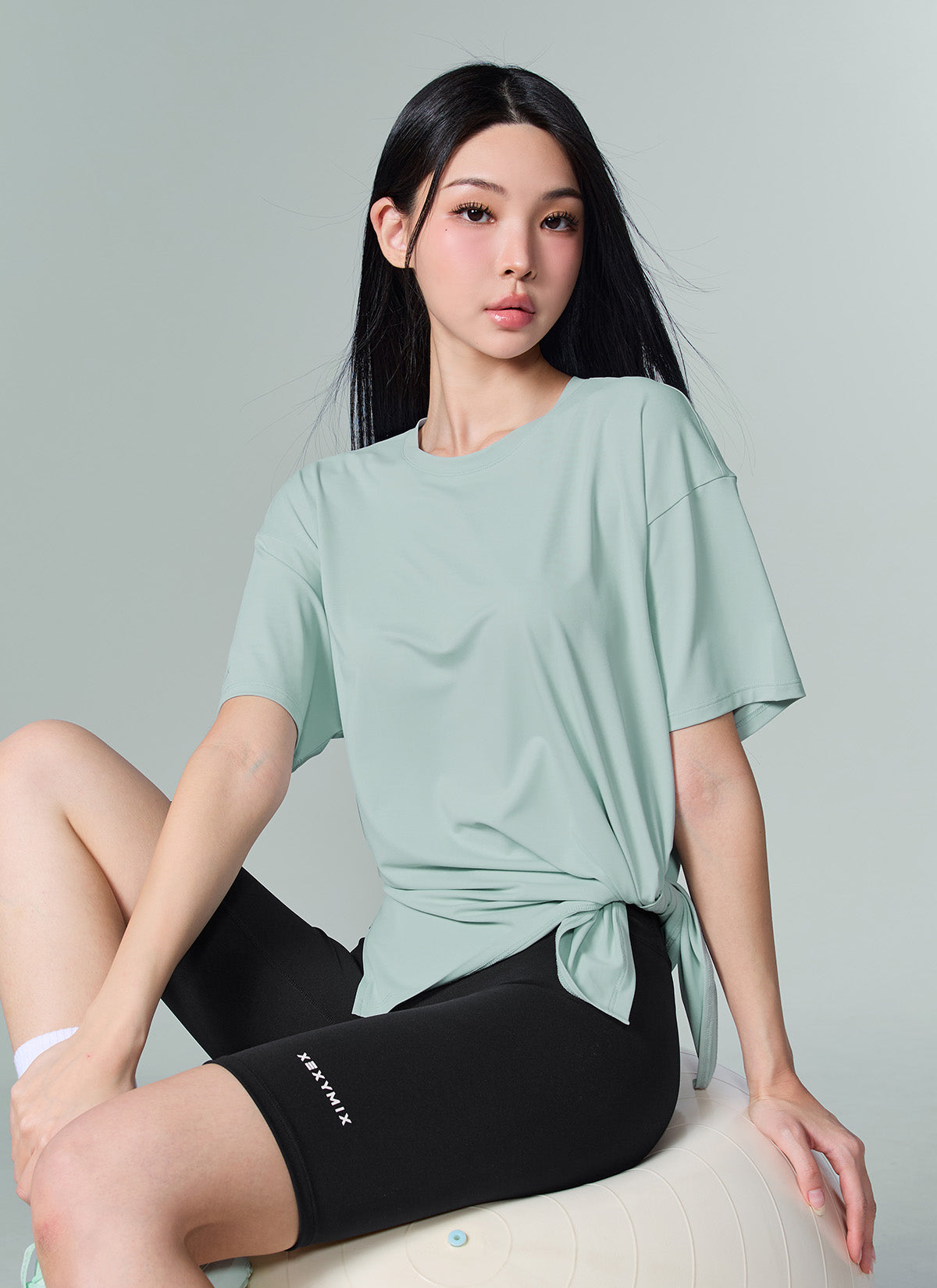 Ice Feather 2.0不對稱開衩寬鬆長版短袖上衣｜共6色｜XFK1TS1003