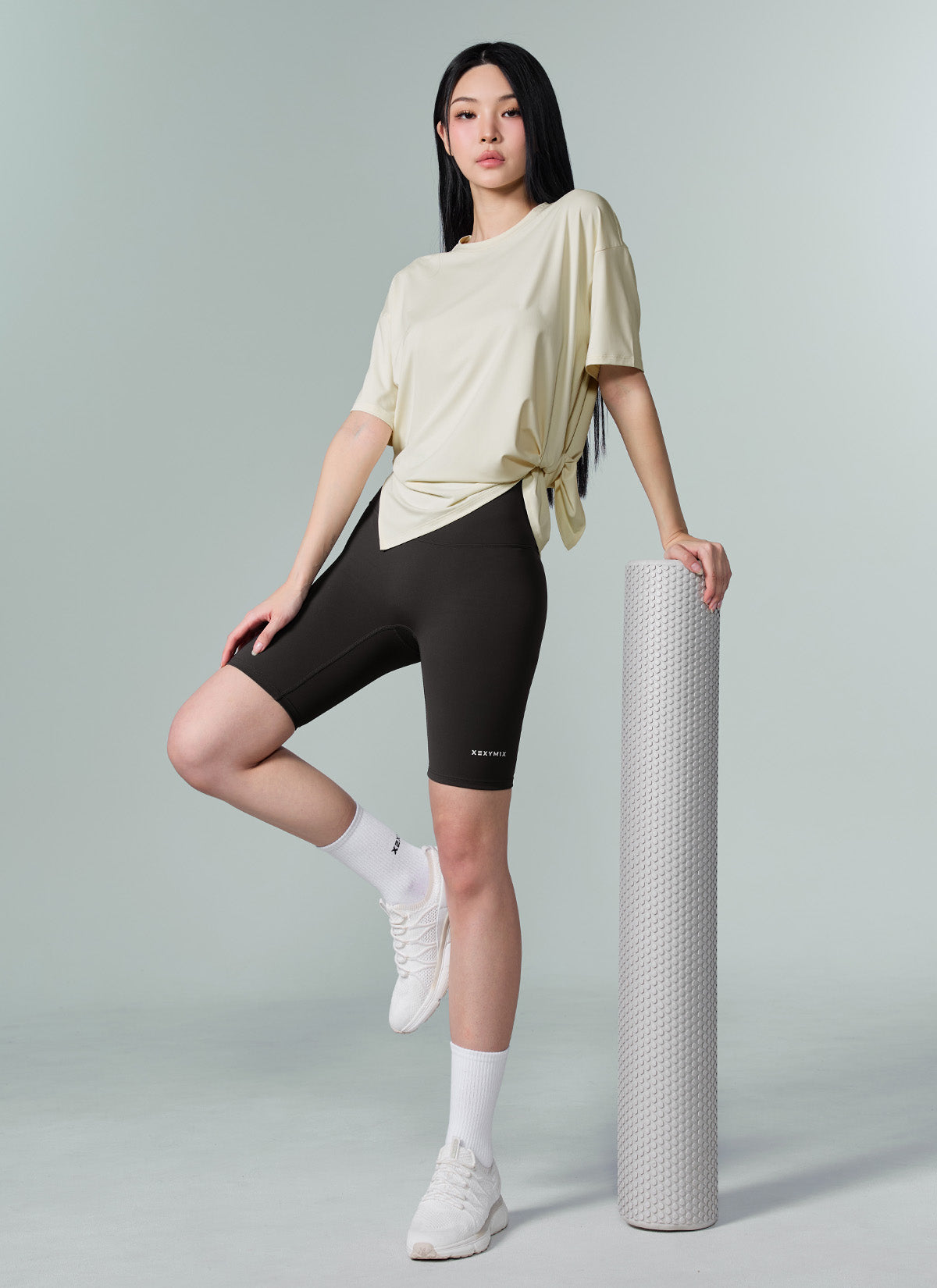 Ice Feather 2.0不對稱開衩寬鬆長版短袖上衣｜共6色｜XFK1TS1003