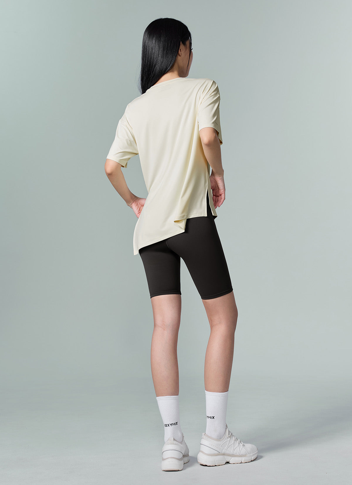 Ice Feather 2.0不對稱開衩寬鬆長版短袖上衣｜共6色｜XFK1TS1003