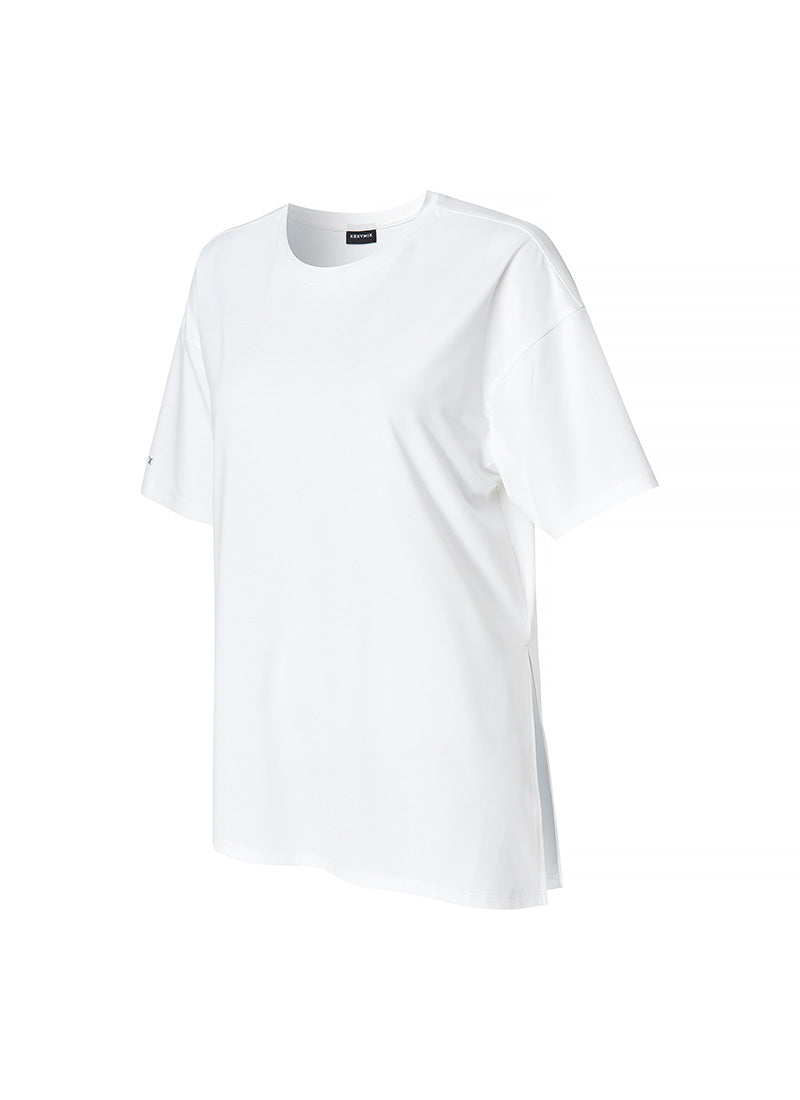Ice Feather 2.0不對稱開衩寬鬆長版短袖上衣｜共6色｜XFK1TS1003