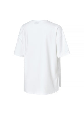 Ice Feather 2.0不對稱開衩寬鬆長版短袖上衣｜共6色｜XFK1TS1003