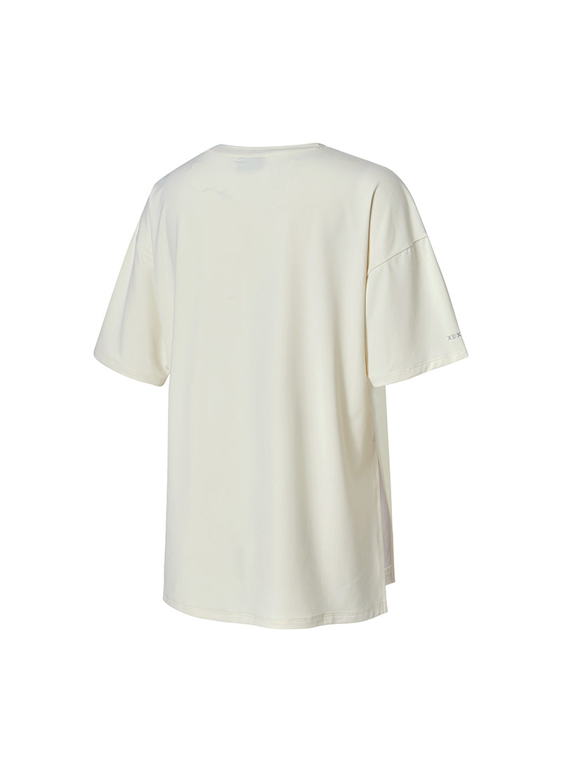 Ice Feather 2.0不對稱開衩寬鬆長版短袖上衣｜共6色｜XFK1TS1003