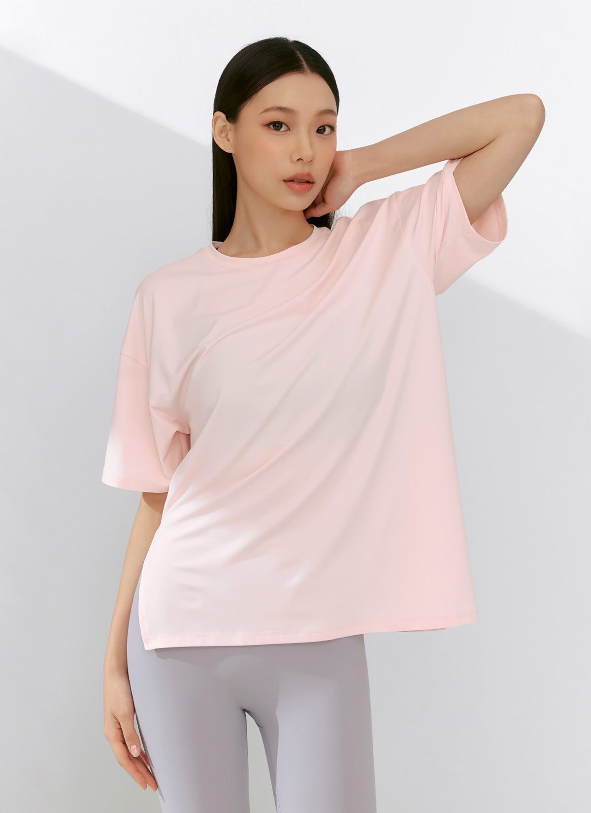 Ice Feather 2.0不對稱開衩寬鬆長版短袖上衣｜共6色｜XFK1TS1003