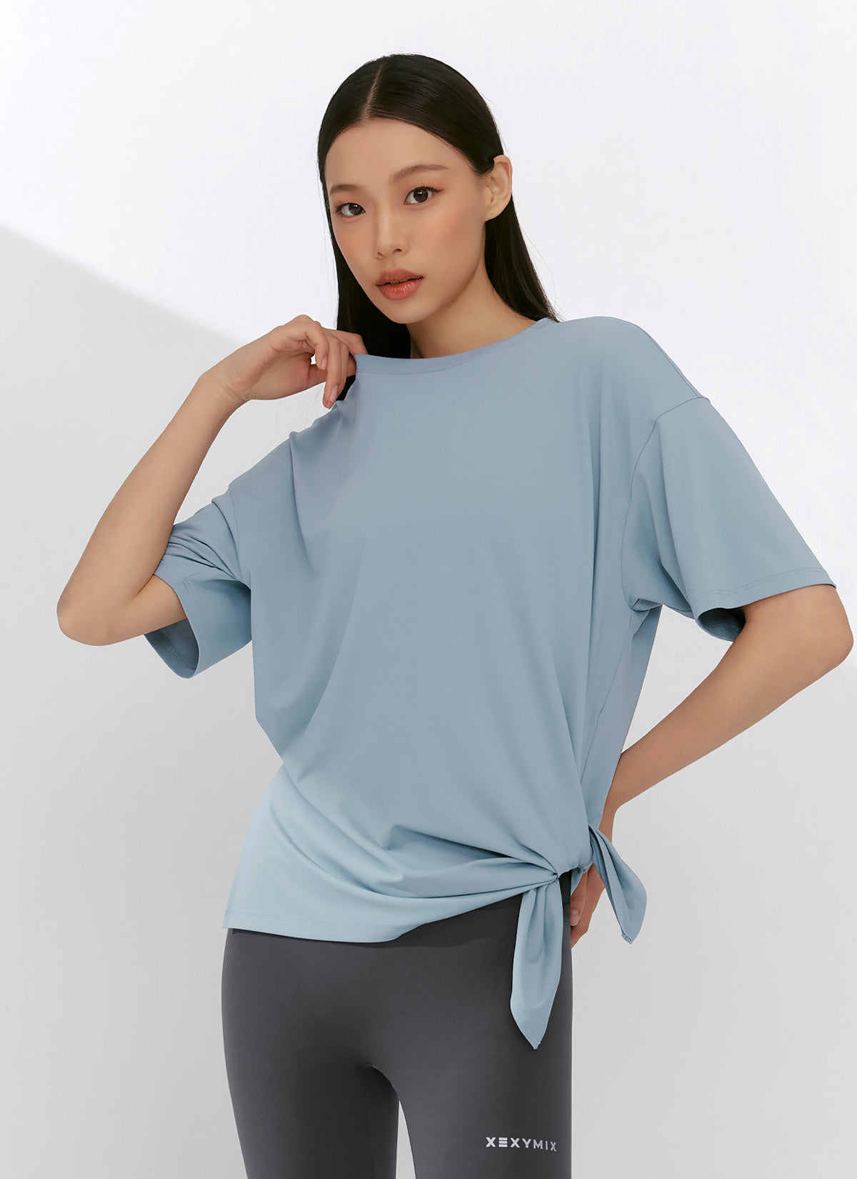 Ice Feather 2.0不對稱開衩寬鬆長版短袖上衣｜共6色｜XFK1TS1003