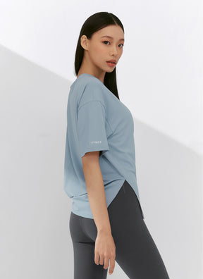 Ice Feather 2.0不對稱開衩寬鬆長版短袖上衣｜共6色｜XFK1TS1003