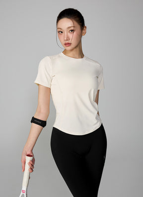 Ice Scent 圓弧下襬短袖上衣｜共7色｜XFL2TS1005