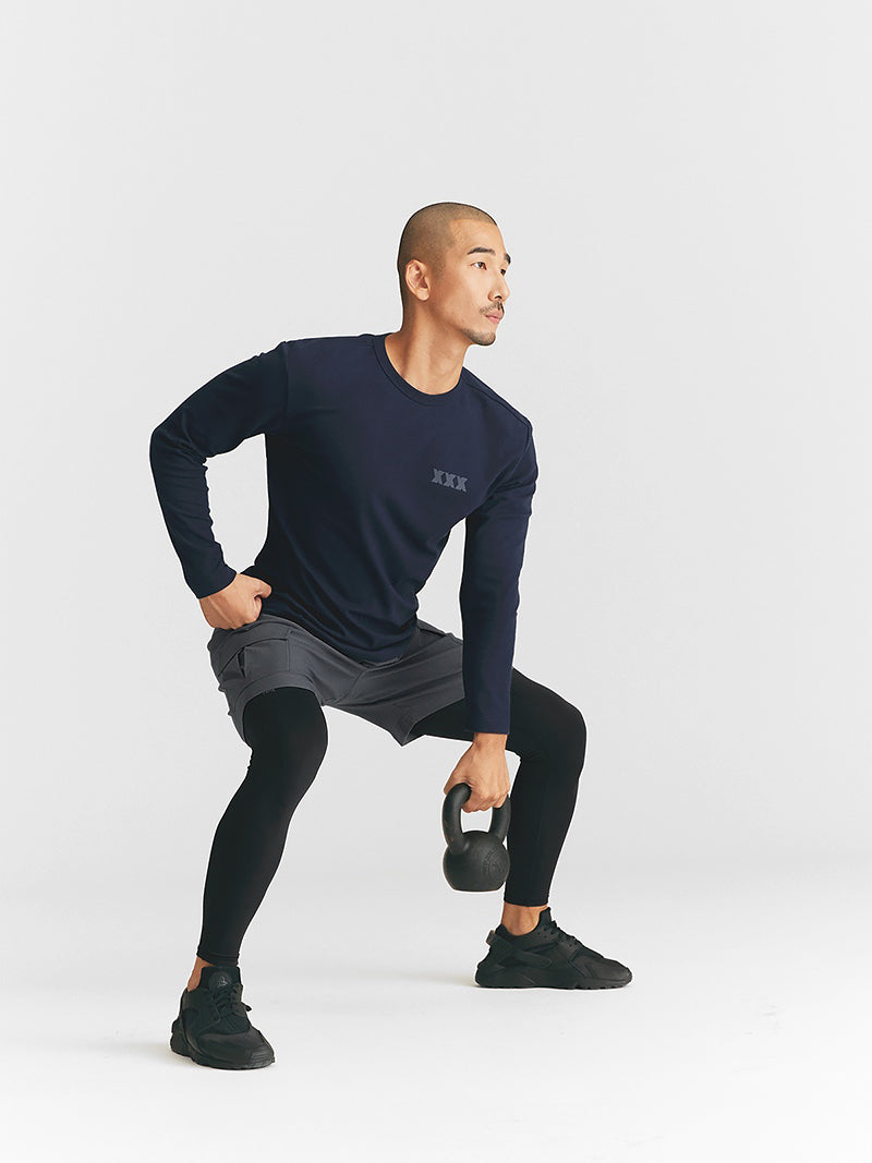 Muscle Fit Dual 健身長袖上衣｜共7色｜XT2218G