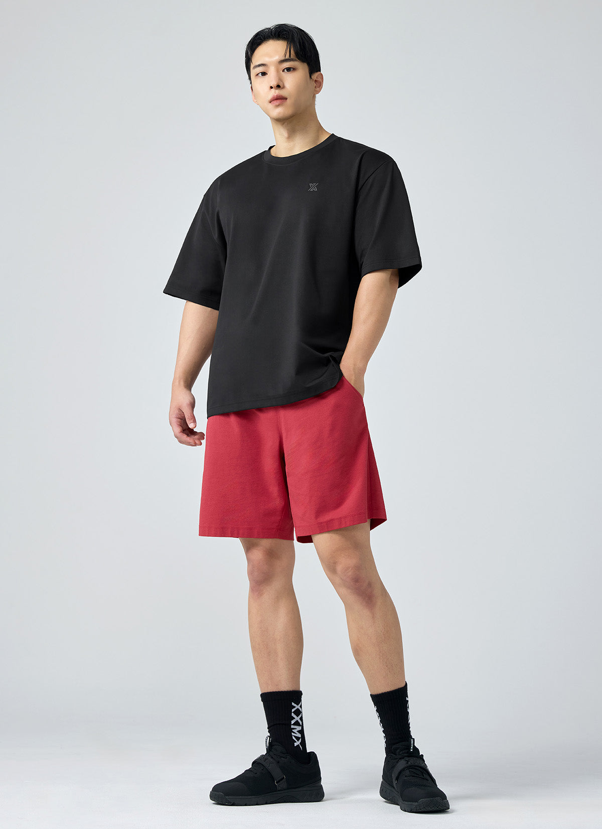 Men's  X標誌寬肩 Over Fit 短袖上衣 | 共5色 | XMK3TS1101