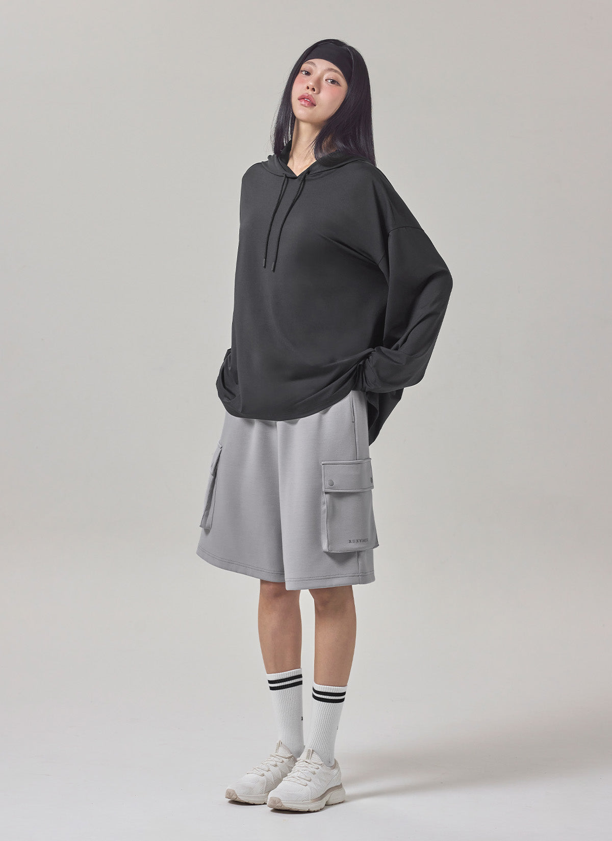 Medium Feather寬鬆連帽長袖上衣｜共5色｜XFK3TL1109