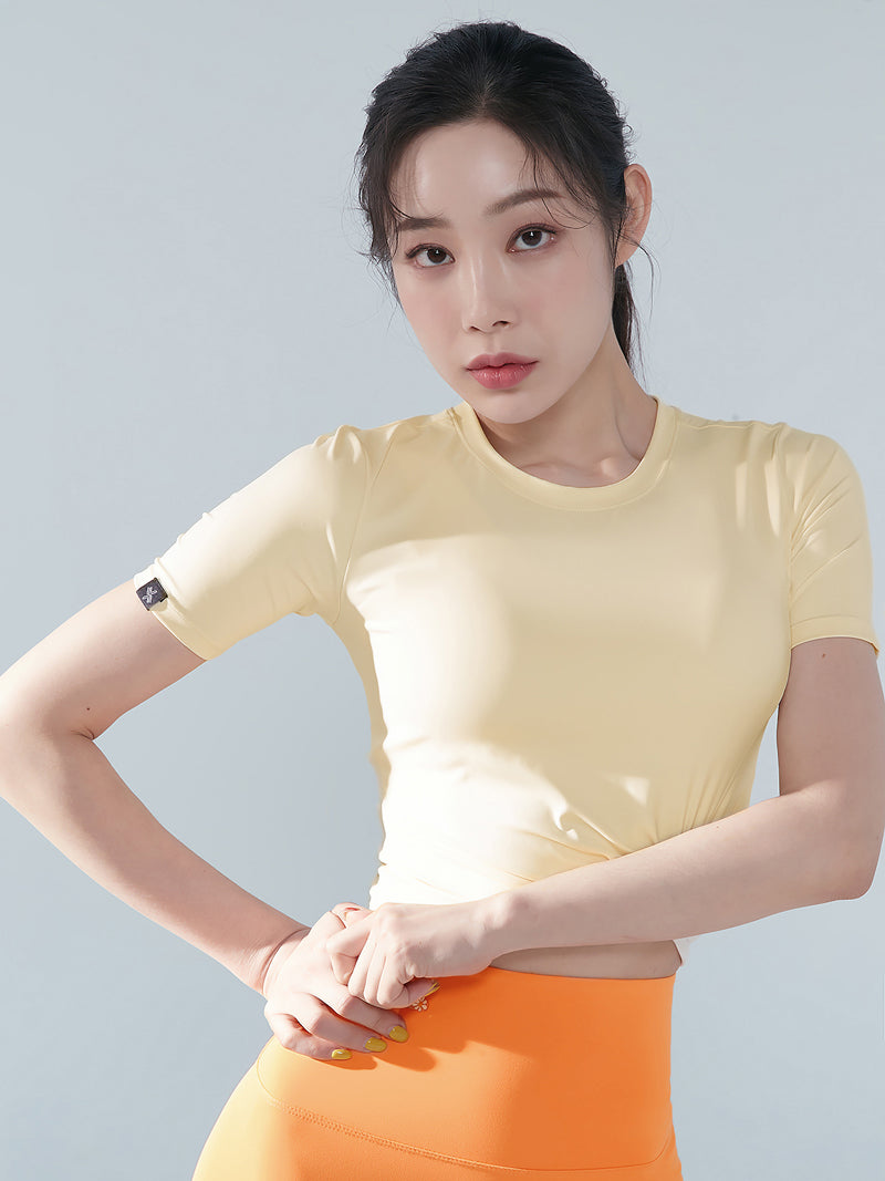 涼感羽毛美腰扭結短版上衣｜共16色｜XT4316F