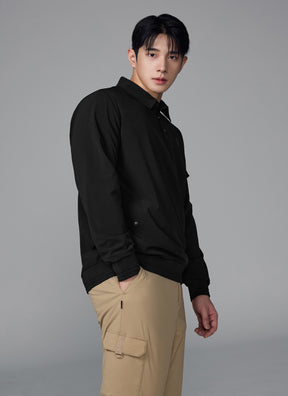 Men's Flex 梭織Polo衫長袖上衣｜共4色｜XMK3QL1201