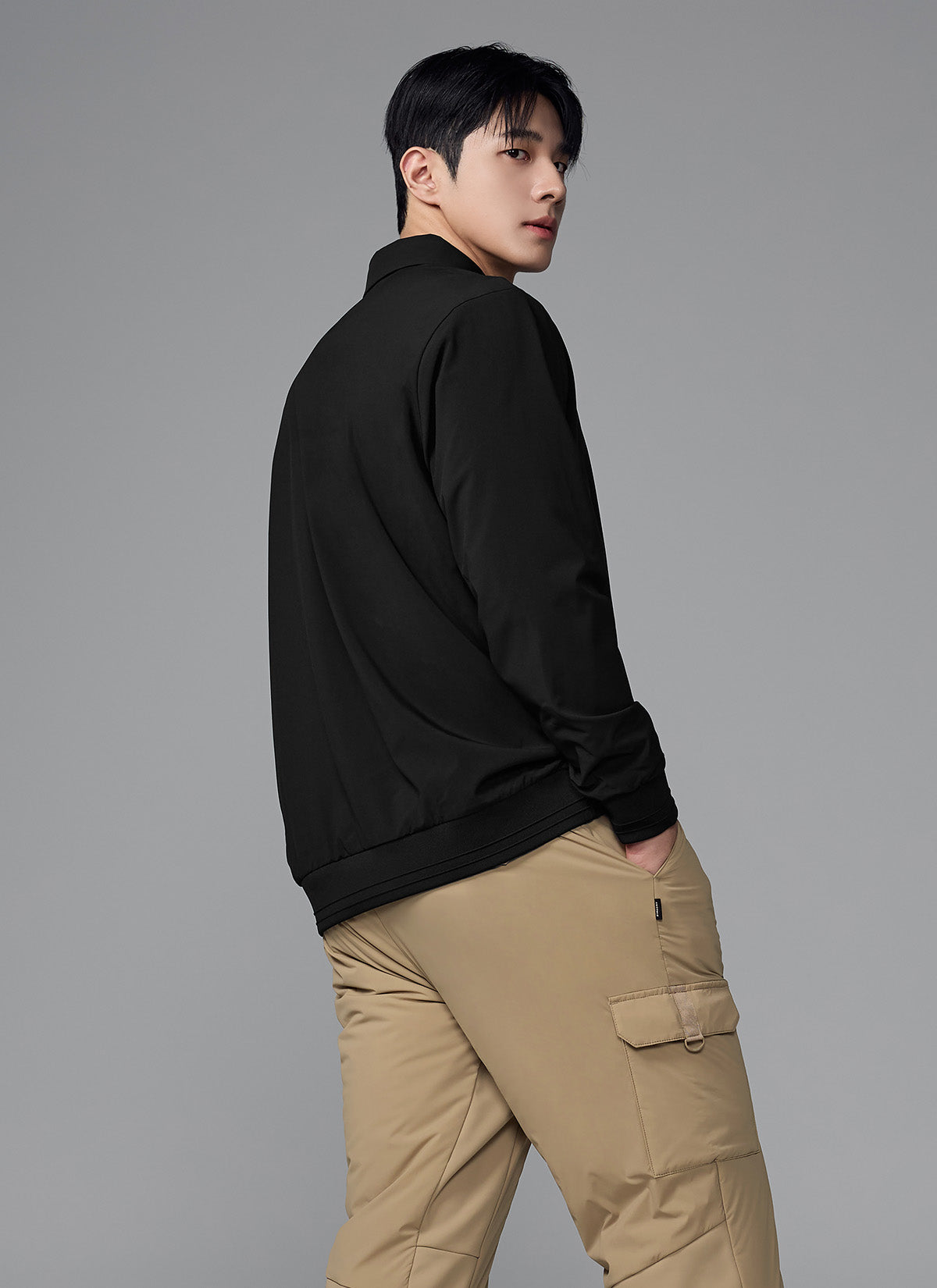 Men's Flex 梭織Polo衫長袖上衣｜共4色｜XMK3QL1201