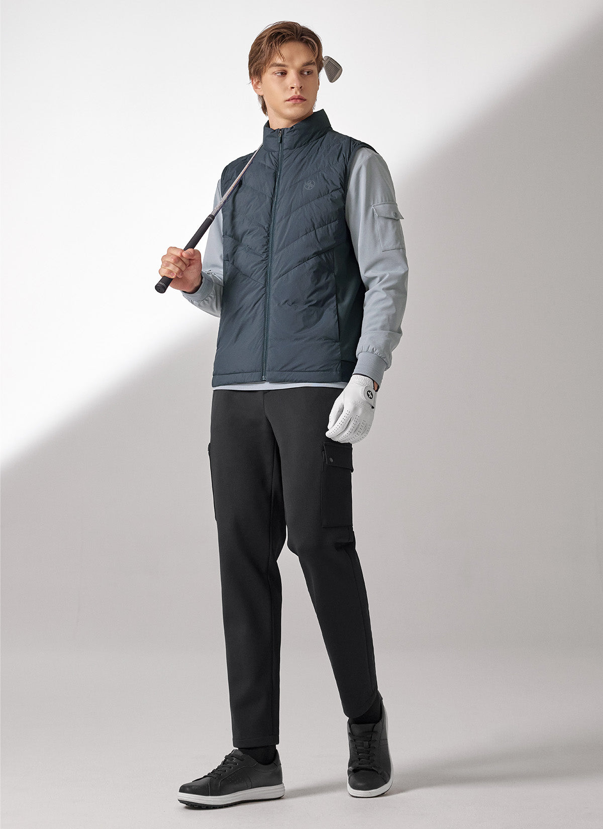 Men's Flex 梭織Polo衫長袖上衣｜共4色｜XMK3QL1201