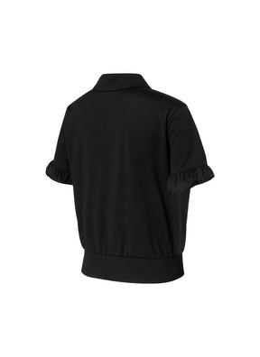 POLO領荷葉邊短袖上衣｜共3色｜XFK2QS1202