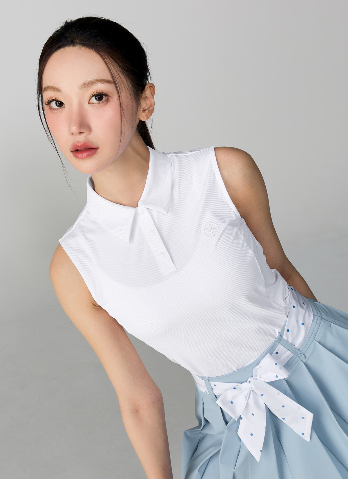 點點絲巾Polo背心上衣｜共3色｜XFL2QE1205