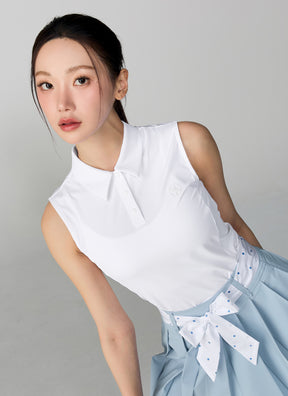 點點絲巾Polo背心上衣｜共3色｜XFL2QE1205