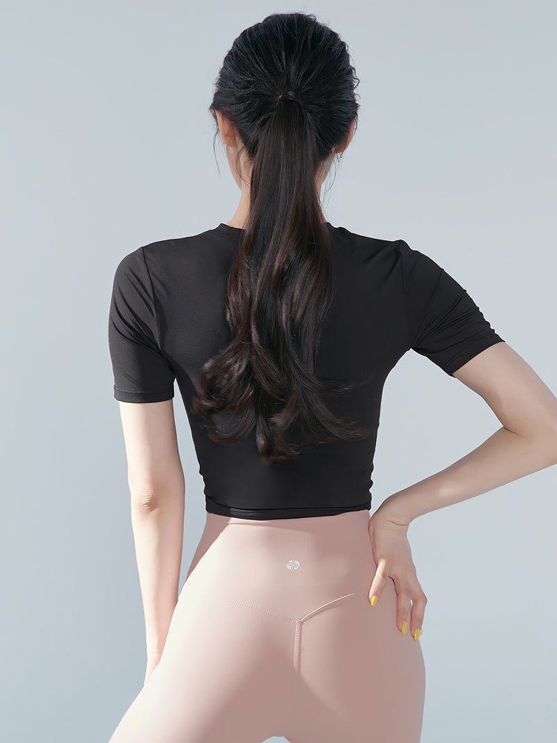 涼感羽毛美腰扭結短版上衣｜共16色｜XT4316F