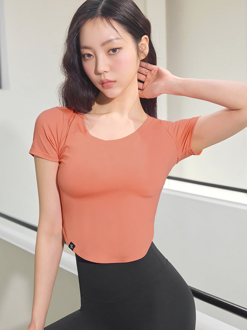 XELLA™ Light 圓弧短版短袖上衣｜共19色｜XT4355G