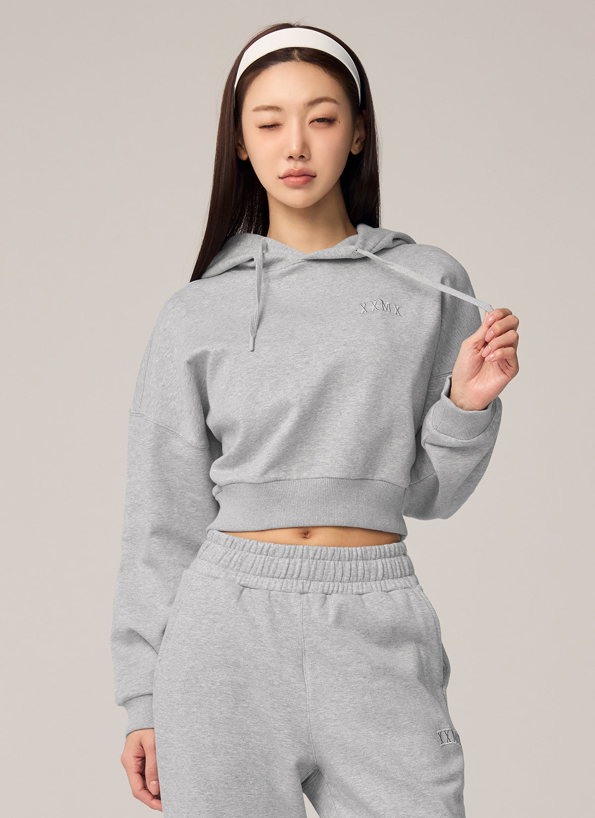 XXMX溫暖拉絨連帽短版大學TEE｜共5色｜XTFHD02H4
