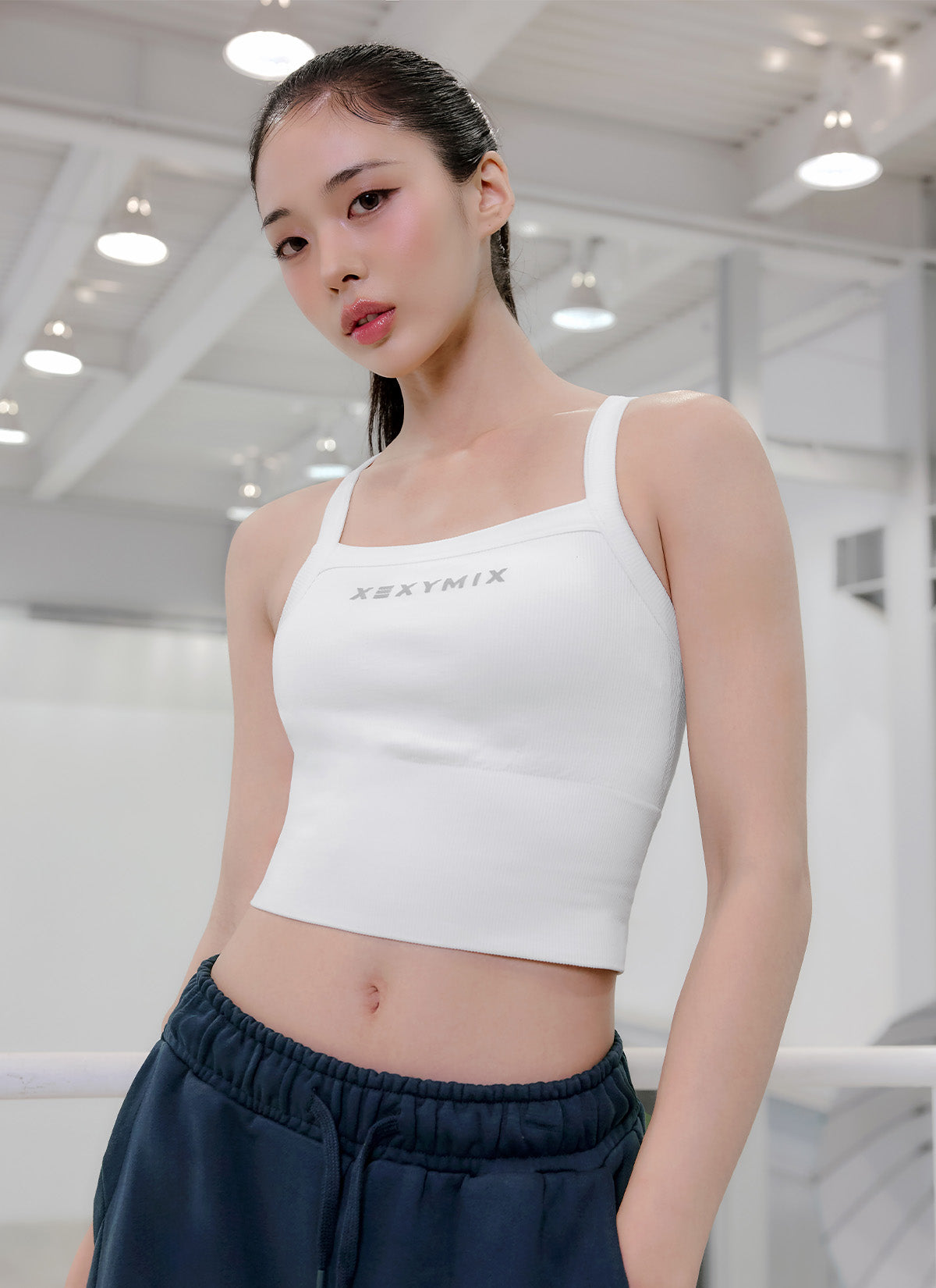 羅紋無縫標誌背心上衣｜共4色｜XFK3BC1501