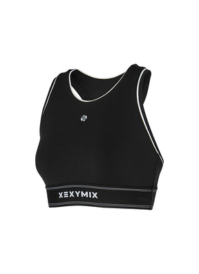 Active Fit 黑標360N柔彈美感文字下襬運動背心上衣｜共5色｜XWFBR16J3