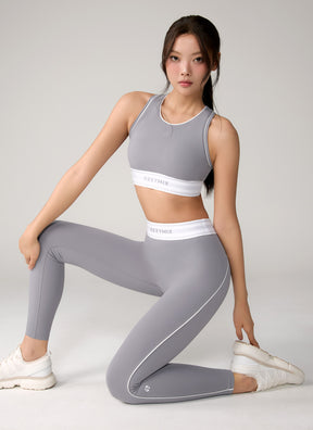 Active Fit 黑標360N柔彈美感文字下襬運動背心上衣｜共5色｜XWFBR16J3