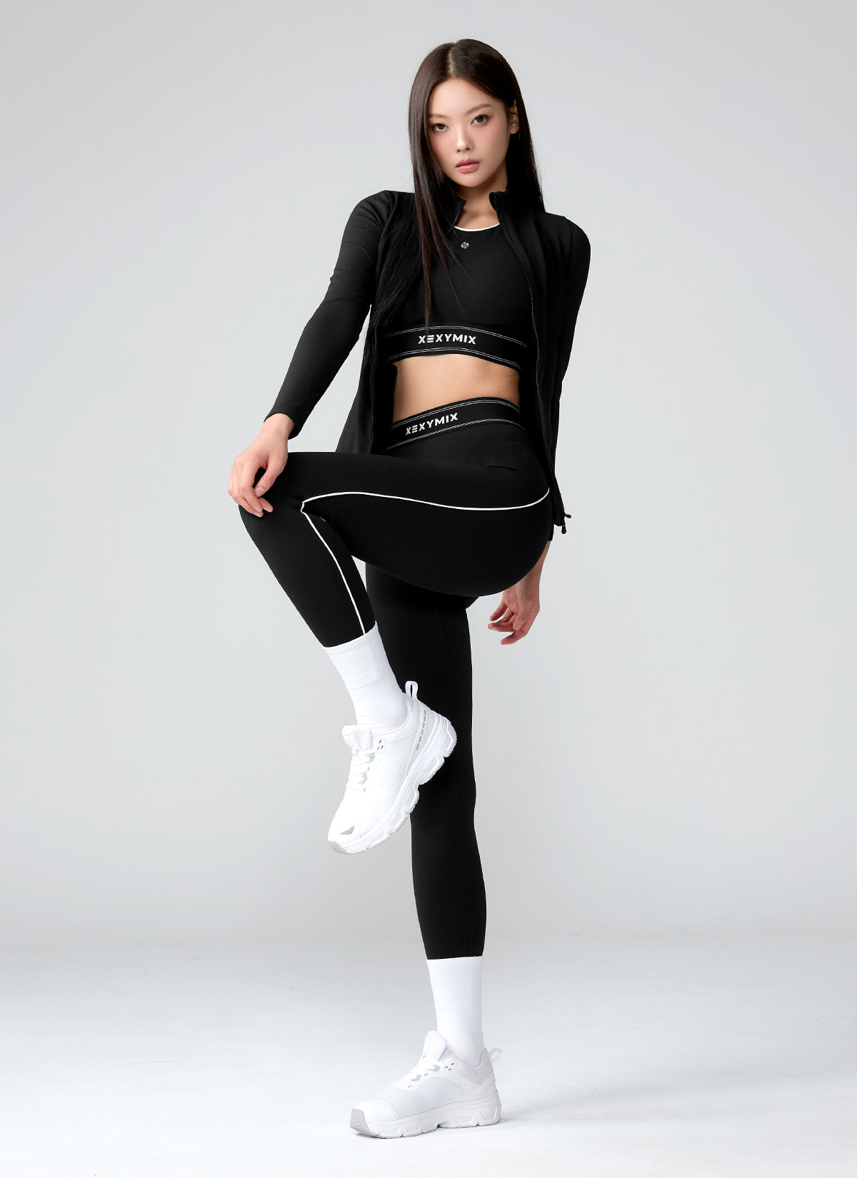 Active Fit 黑標360N柔彈美感文字腰帶緊身褲｜共5色｜XWFLG17J3