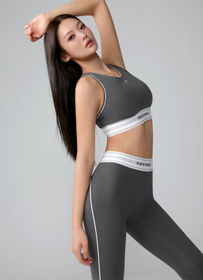 Active Fit 黑標360N柔彈美感文字腰帶緊身褲｜共5色｜XWFLG17J3