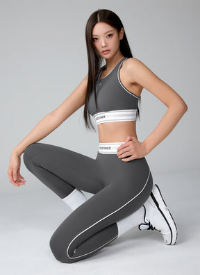 Active Fit 黑標360N柔彈美感文字腰帶緊身褲｜共5色｜XWFLG17J3