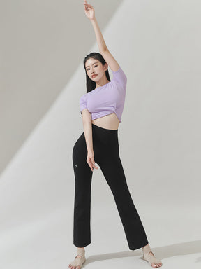 涼感羽毛美腰扭結短版上衣｜共16色｜XT4316F
