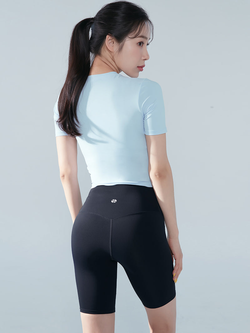 涼感羽毛美腰扭結短版上衣｜共16色｜XT4316F