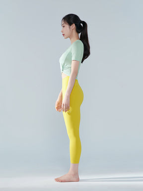 涼感羽毛美腰扭結短版上衣｜共16色｜XT4316F