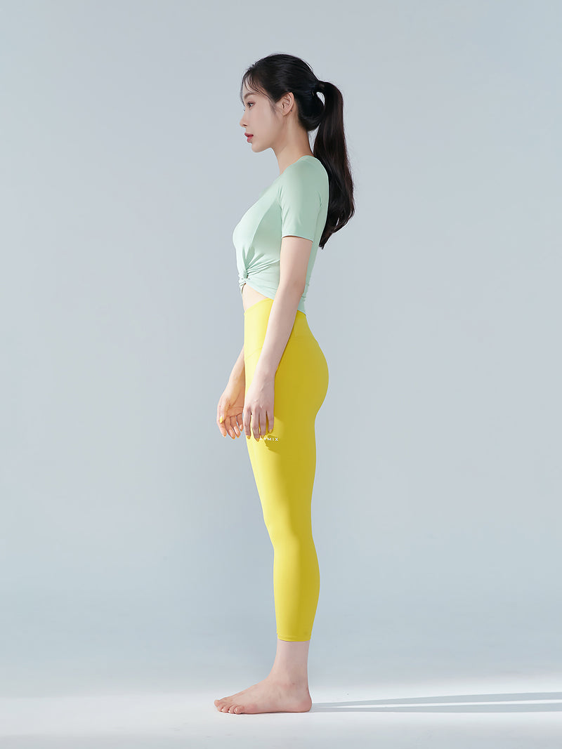 涼感羽毛美腰扭結短版上衣｜共16色｜XT4316F