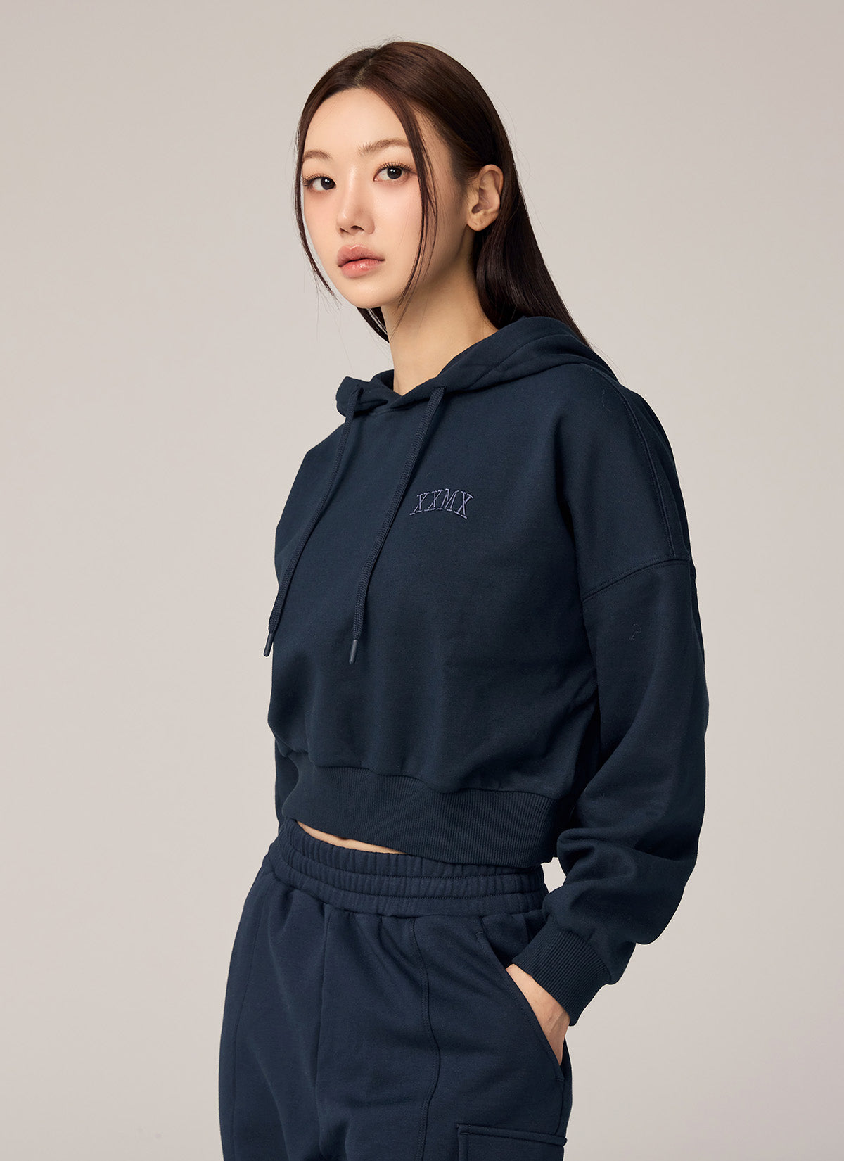 XXMX溫暖拉絨連帽短版大學TEE｜共5色｜XTFHD02H4