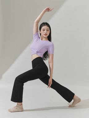 涼感羽毛美腰扭結短版上衣｜共16色｜XT4316F