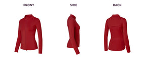 XELLA™彈性修身拉鍊外套 ✰新年限定款 ｜秘密緋紅Secret Red｜XFL1JL1098