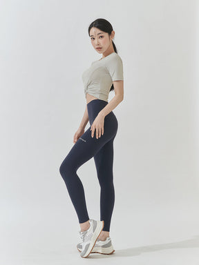 涼感羽毛美腰扭結短版上衣｜共16色｜XT4316F