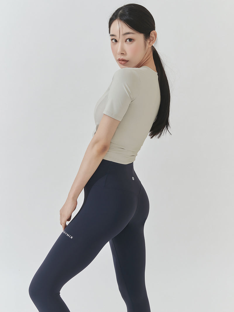 涼感羽毛美腰扭結短版上衣｜共16色｜XT4316F