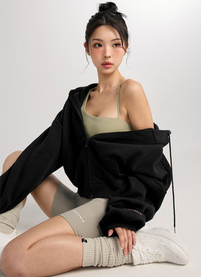寬鬆短版泡泡袖連帽外套  ｜共11色｜XA5127N